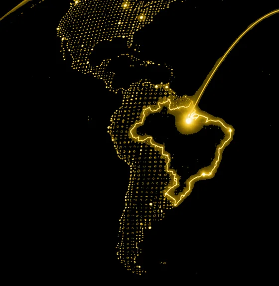 Peça da BETESPECIAL com o mapa do Brasil em destaque